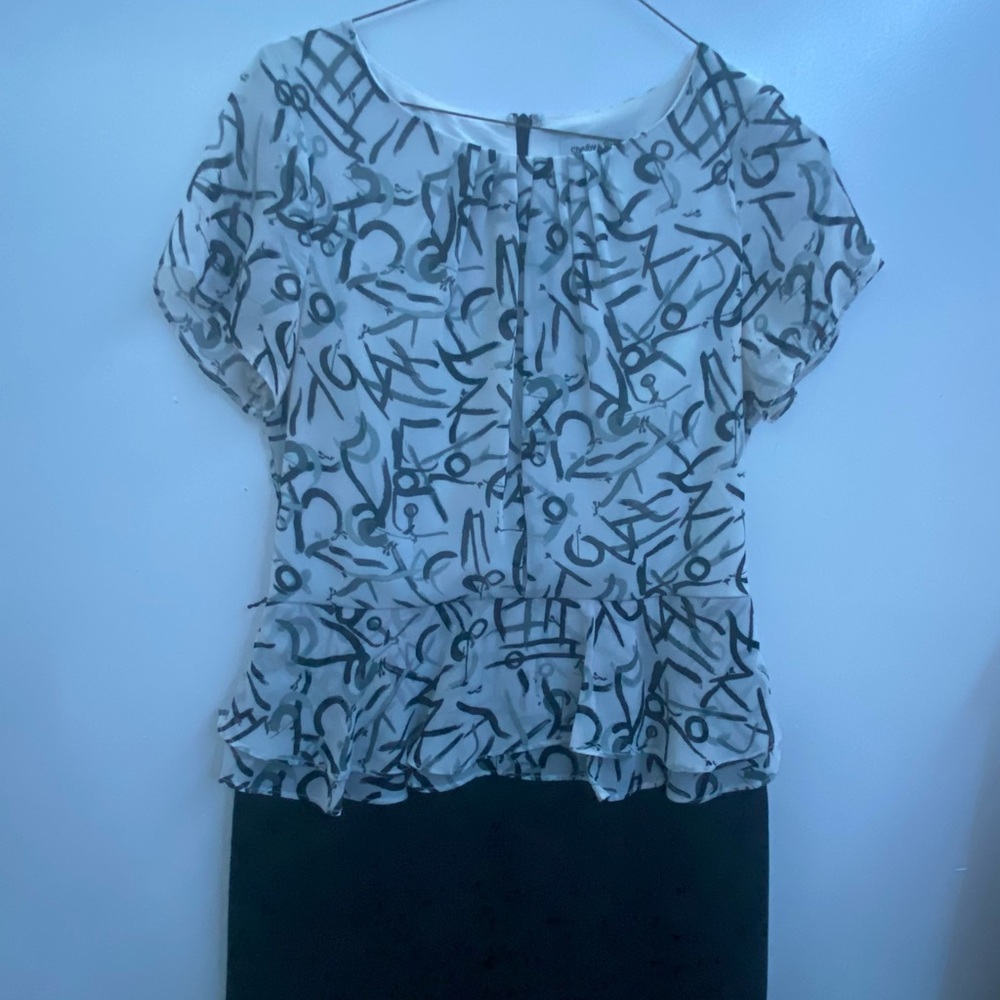 Black and white pencil skirt dress